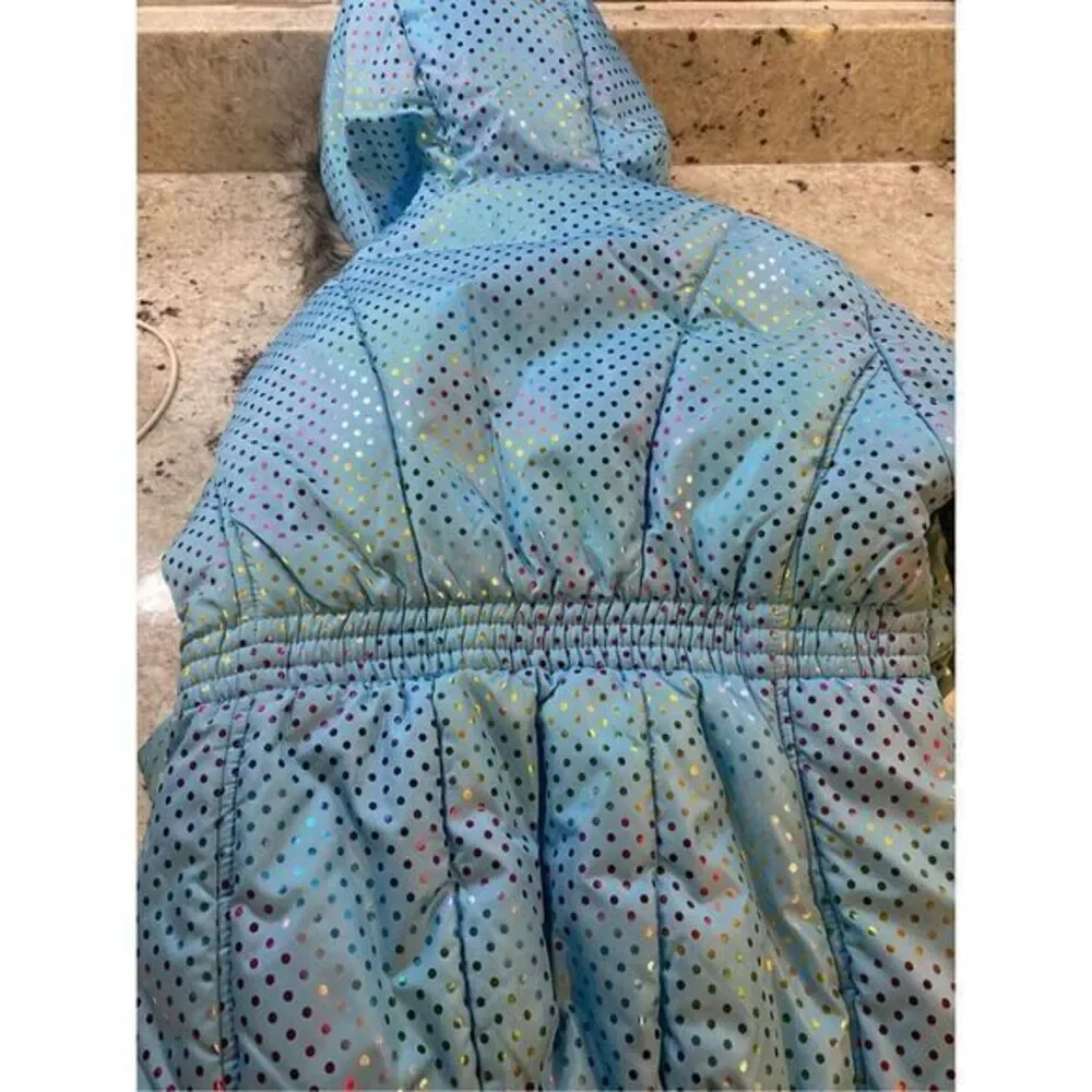 Girls R 1881 blue multicolored winter coat size 4‎